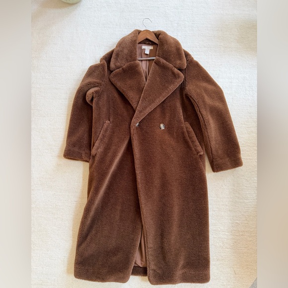 Teddy Brown Faux Fur Coat - Picture 3 of 5